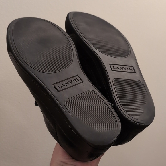 Lanvin Men's Black Leather Sneakers - Picture 7 of 10